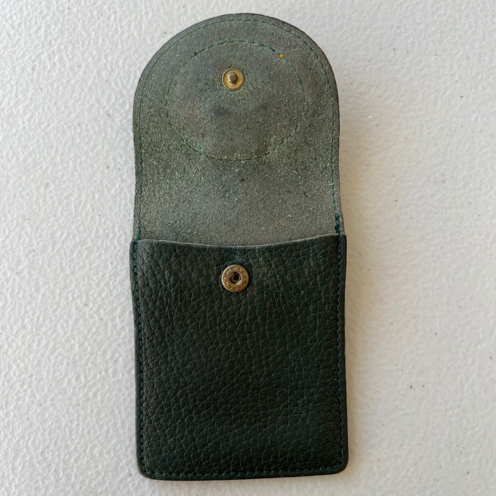 Vintage Dooney & Bourke Leather Key Ring Card Holder Green Brown - Picture 4 of 10